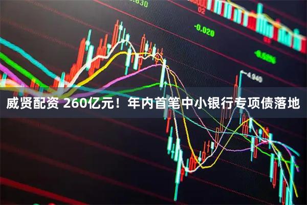 威贤配资 260亿元！年内首笔中小银行专项债落地
